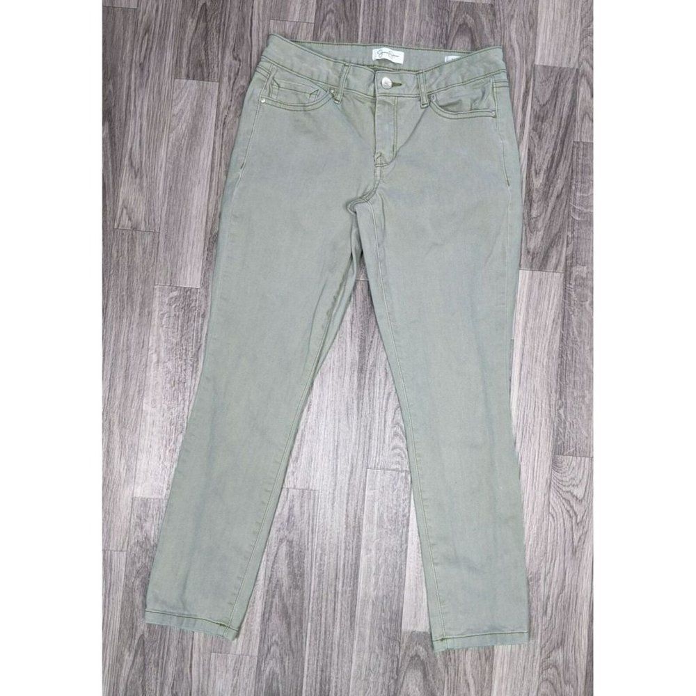 Jessica Simpson Womens‎ Size 4 / 27 Rolled Crop Skinny Green Denim Jeans